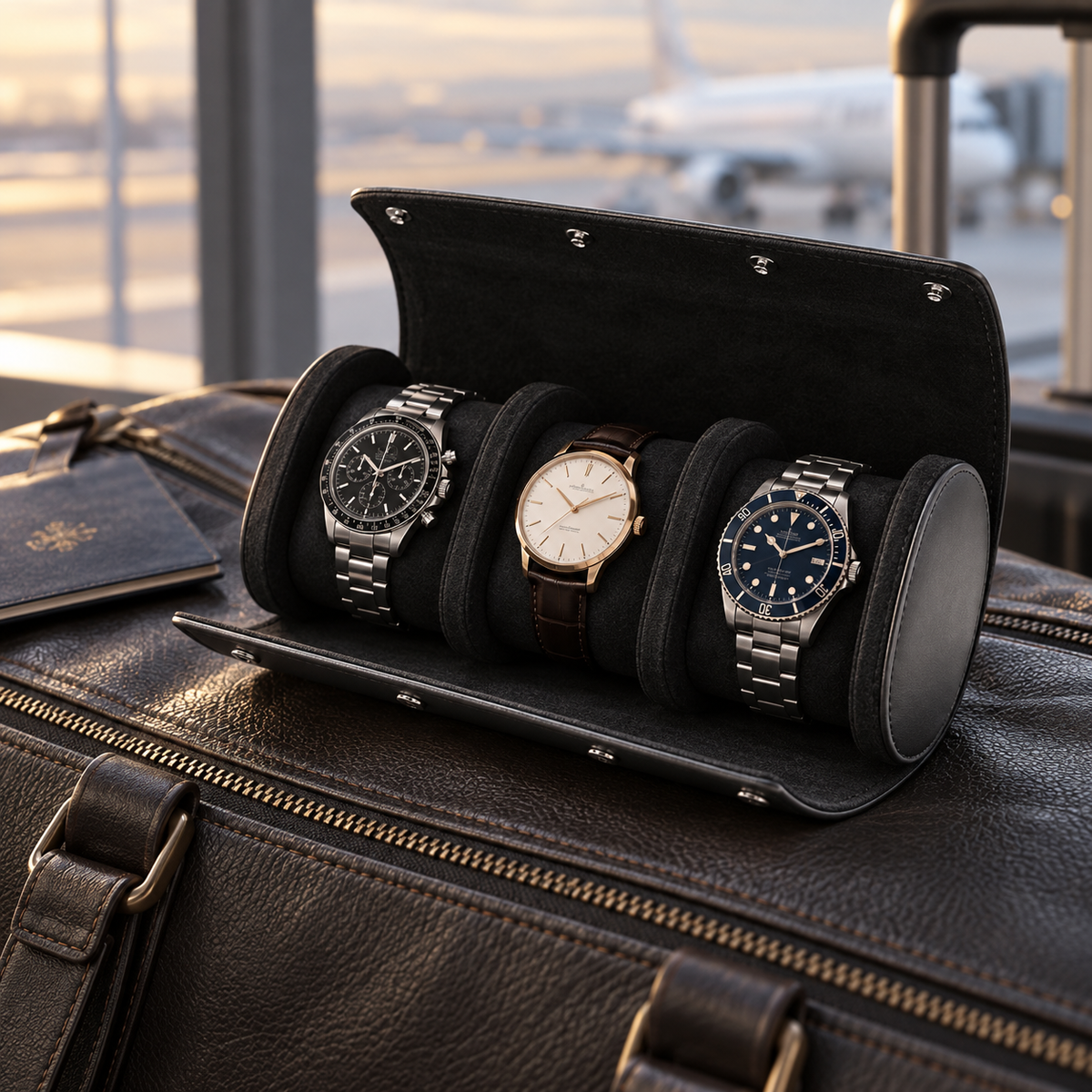 Étui de Voyage pour 3 Montres – Arthur
