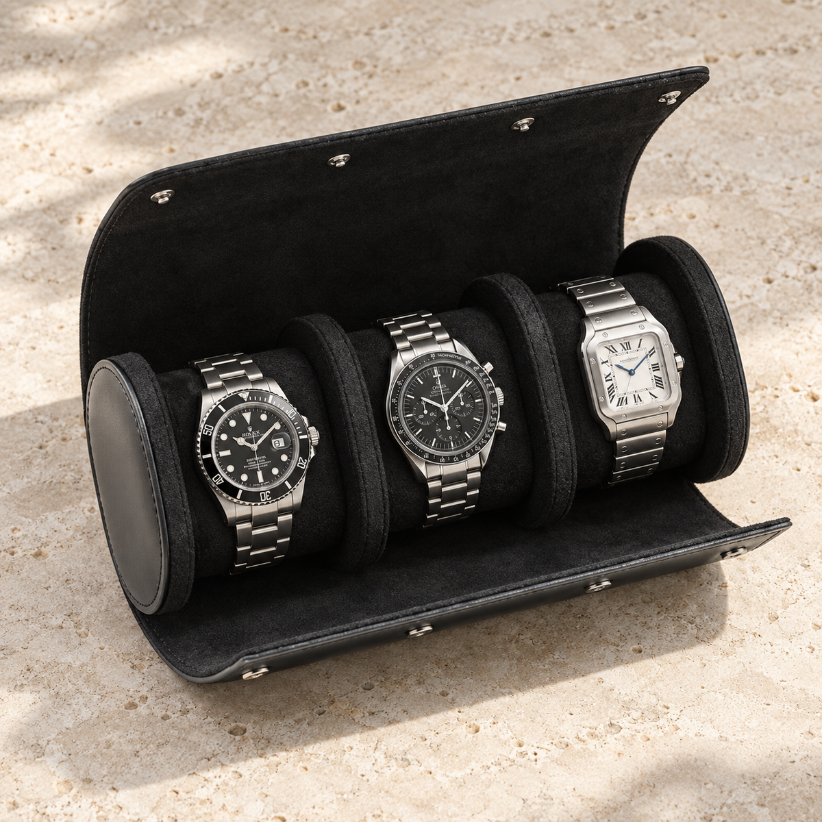 Étui de Voyage pour 3 Montres – Arthur
