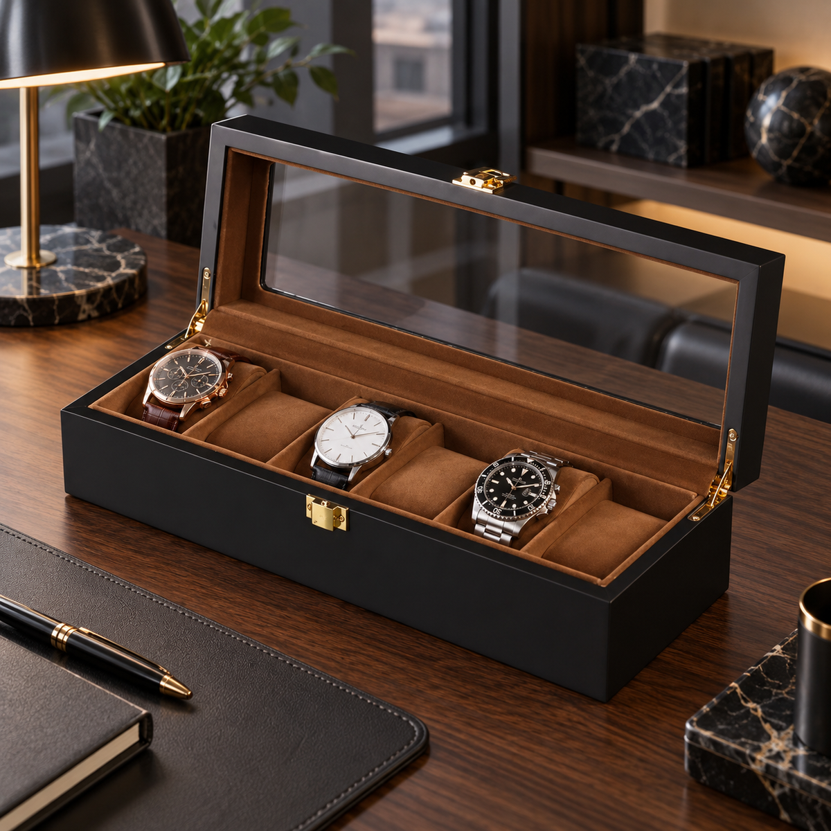 Boîte à Montres en Bois – Diplomate
