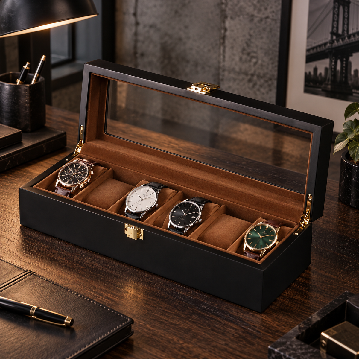 Boîte à Montres en Bois – Diplomate