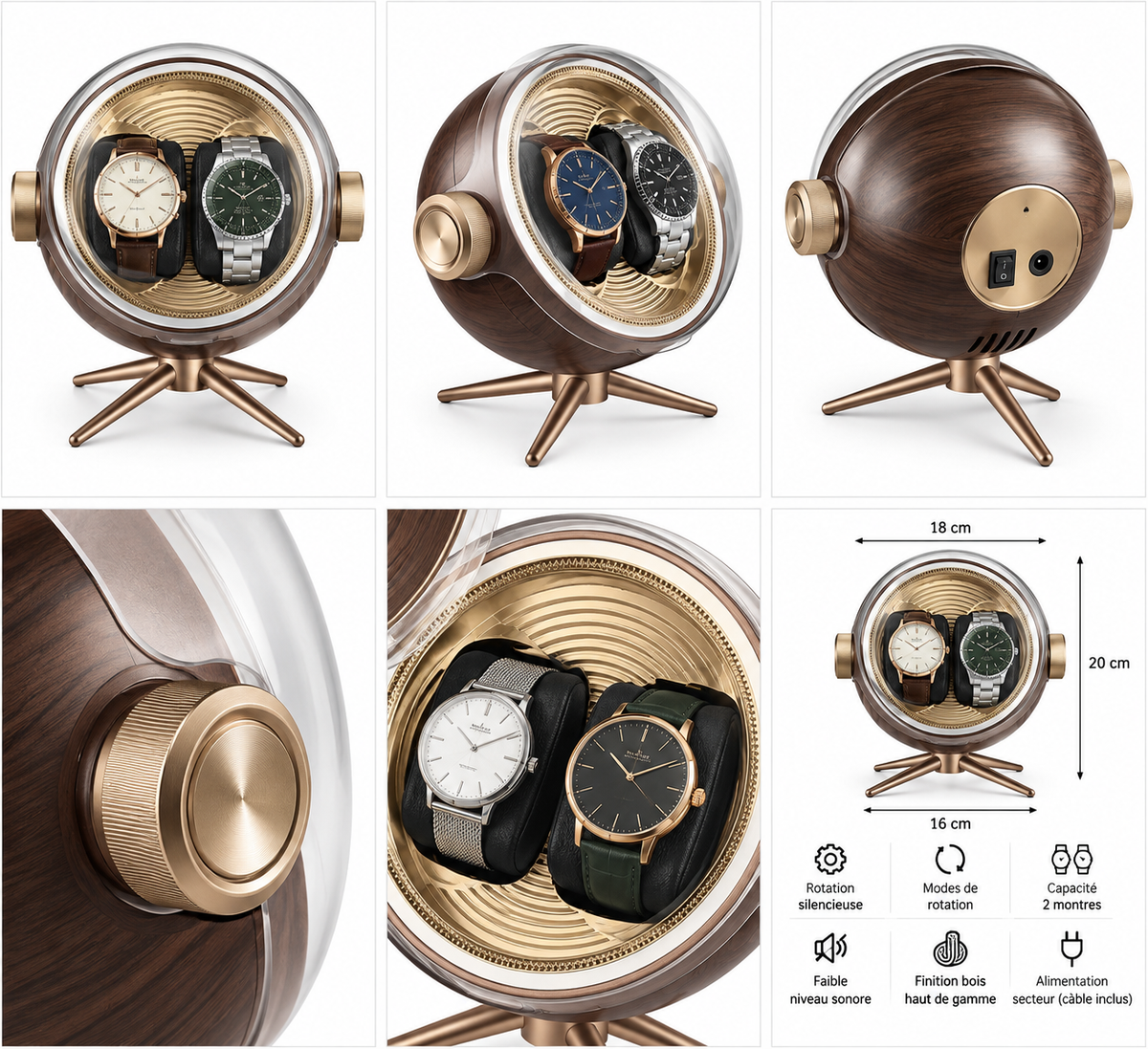 Remontoir Automatique 2 Montres – Sphère Héritage