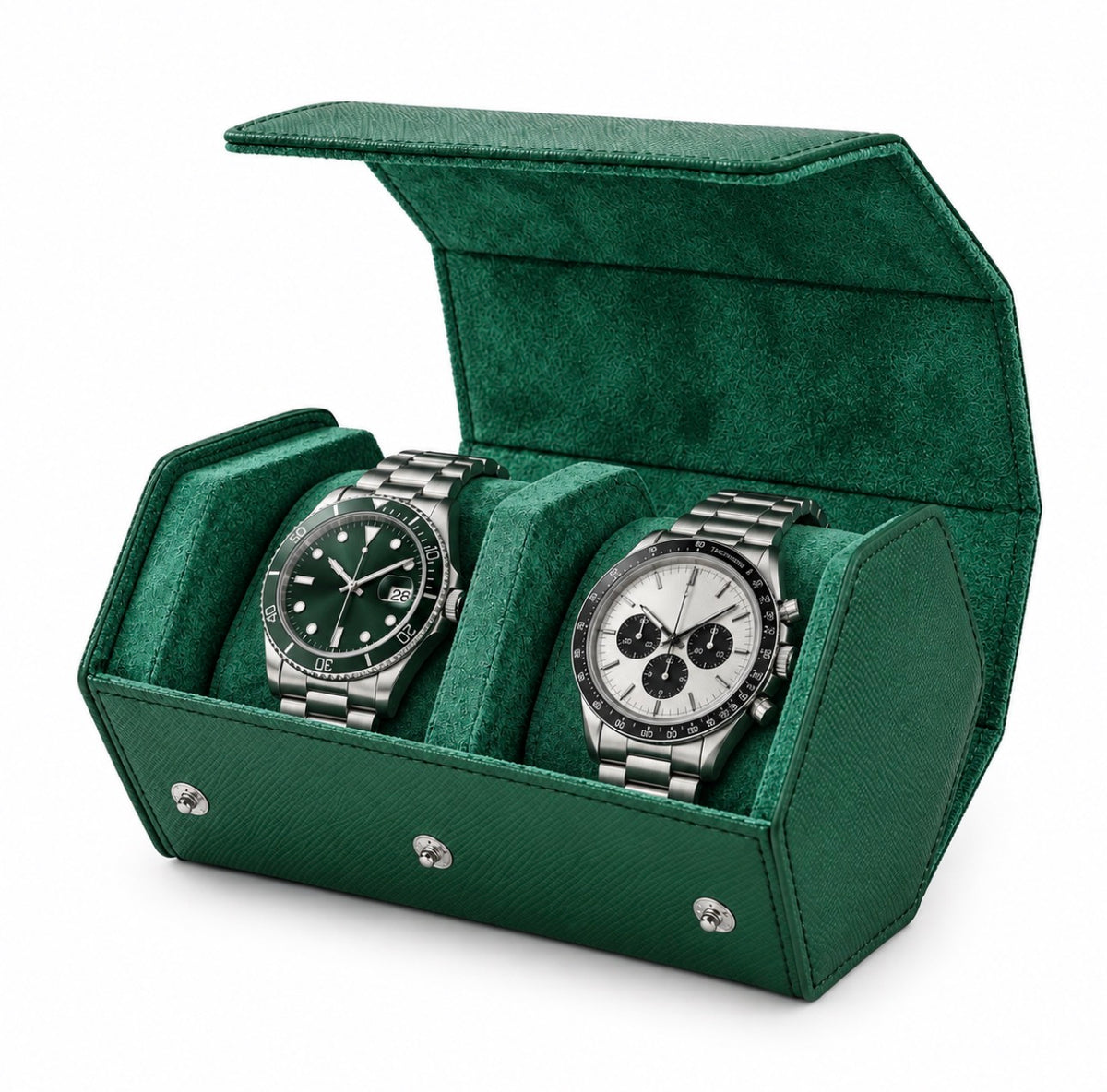 Étui de Voyage Émeraude 2 Montres – Vendôme.
