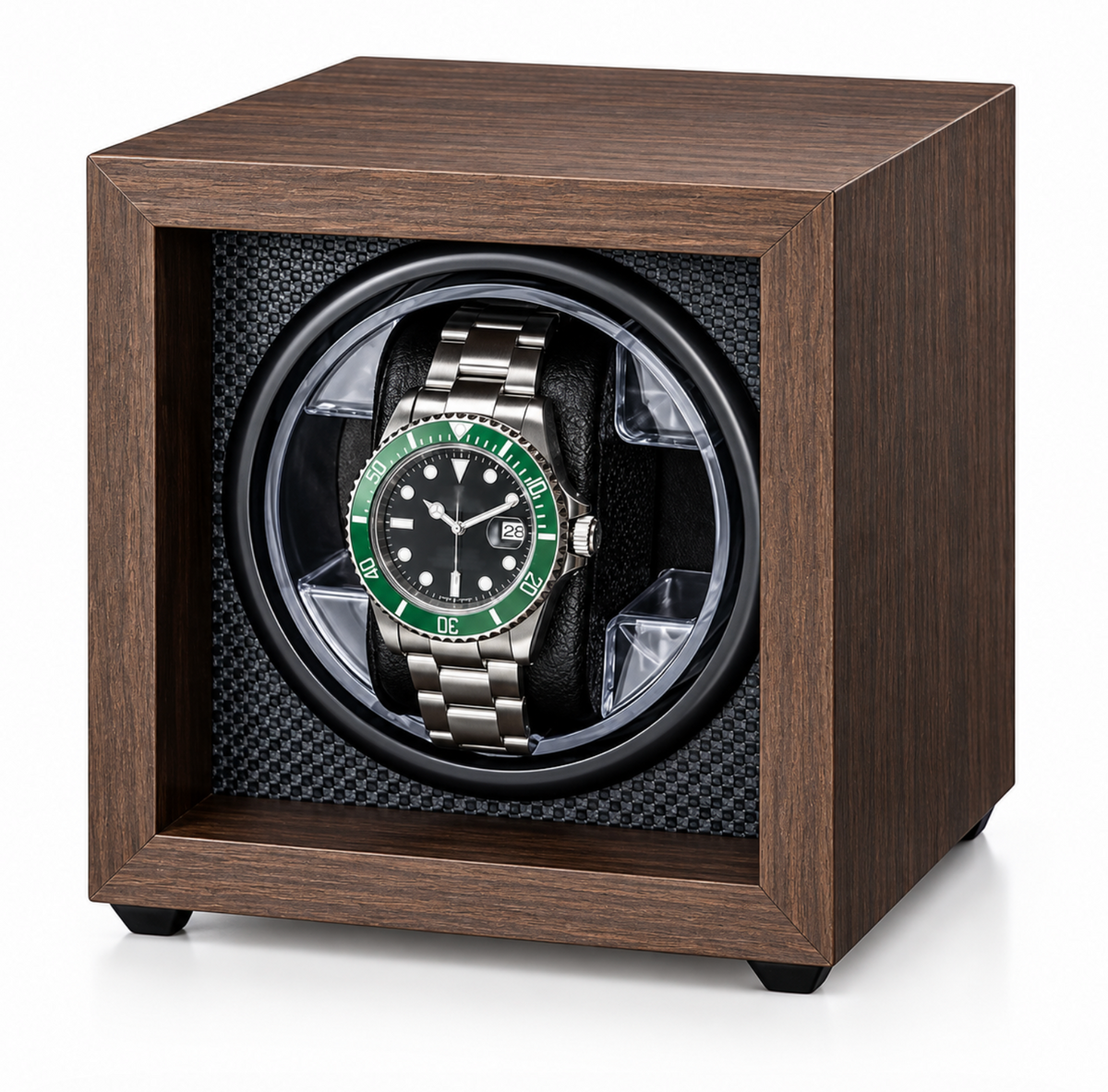Remontoir Cube — Noyer