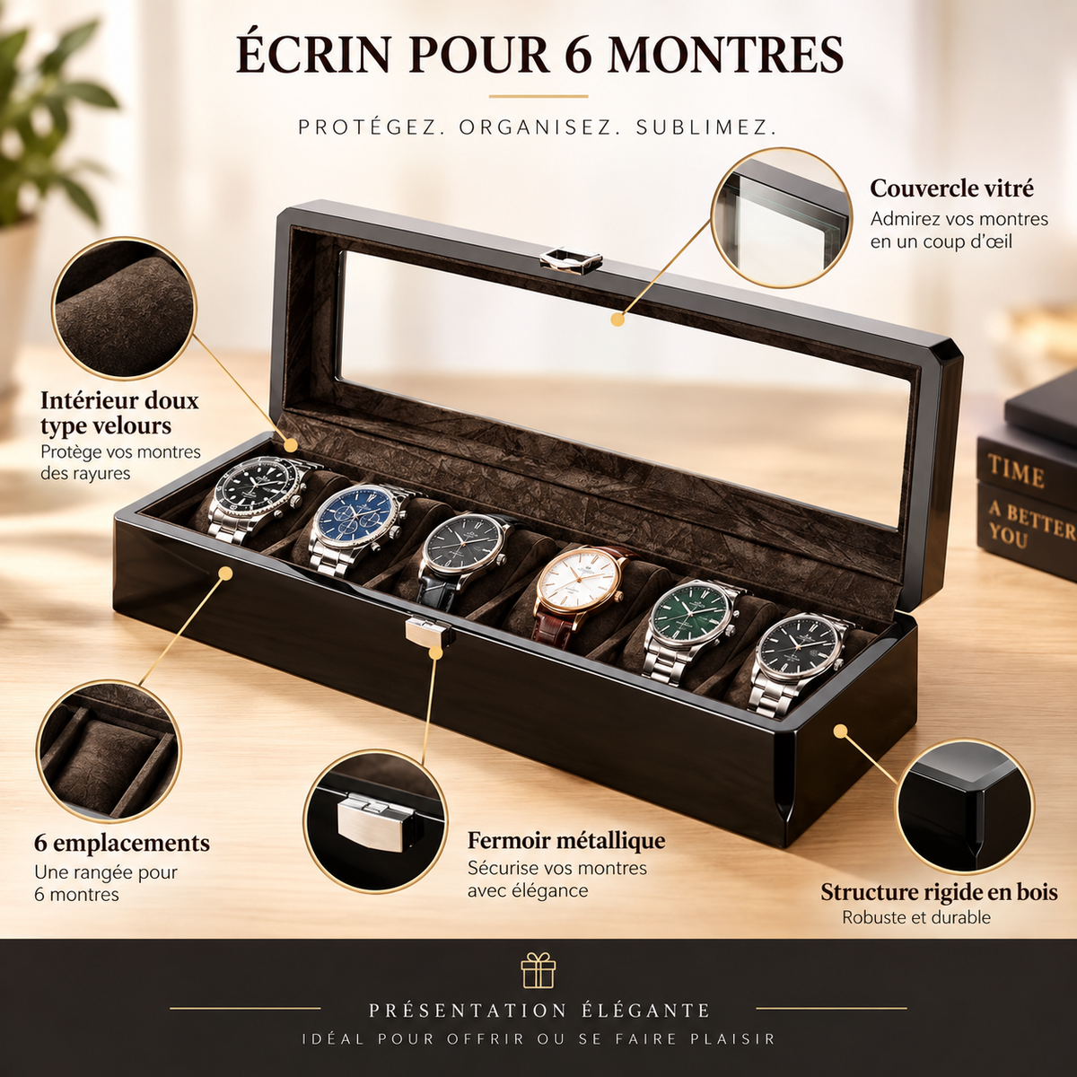 Boîte à Montres en Bois – Astoria