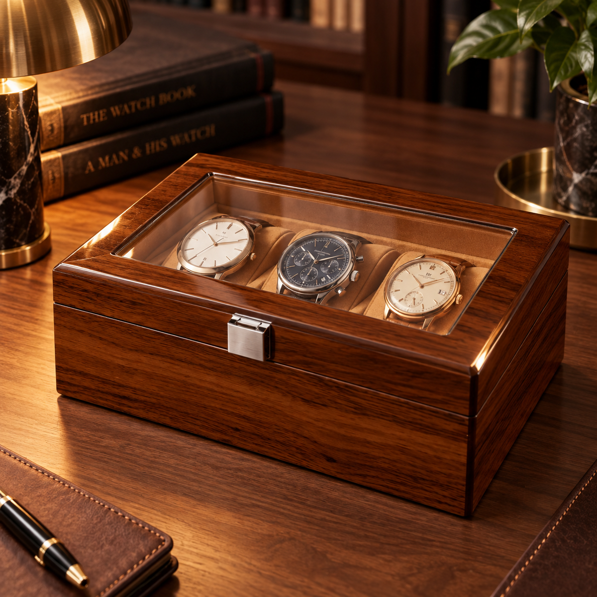 Boîte à Montres en Bois 3 Compartiments – The King