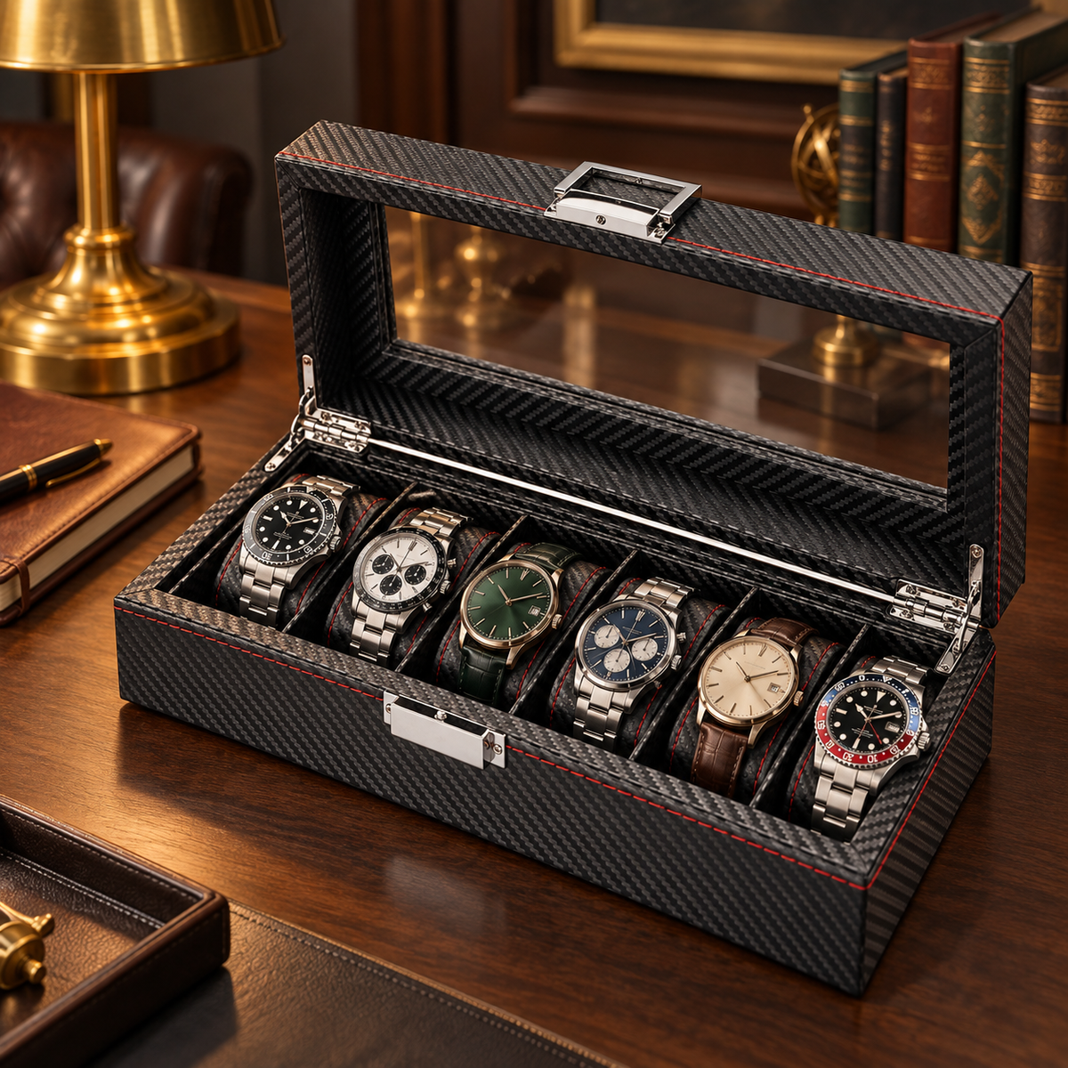 Boîte à Montres Effet Carbone – Monza™