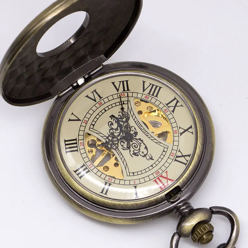 Montre à Gousset Mécanique Bois – Élégance Classique